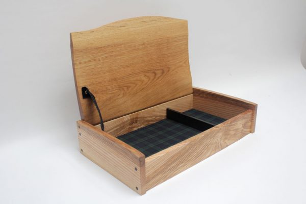 Ash box with tartan lining